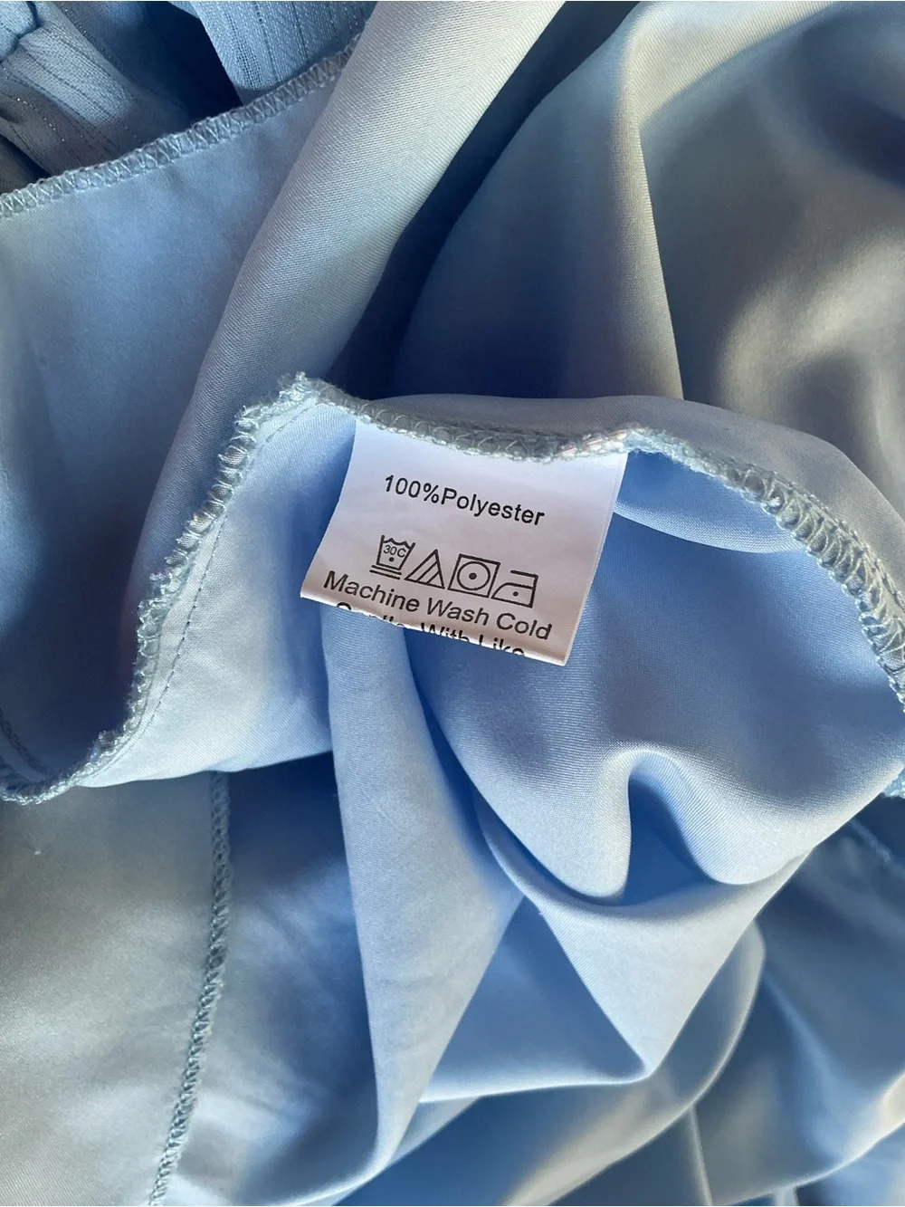Light Blue Ruffle Flutter Sleeve Mini Dress Size Girls XL Cottagecore Romantic